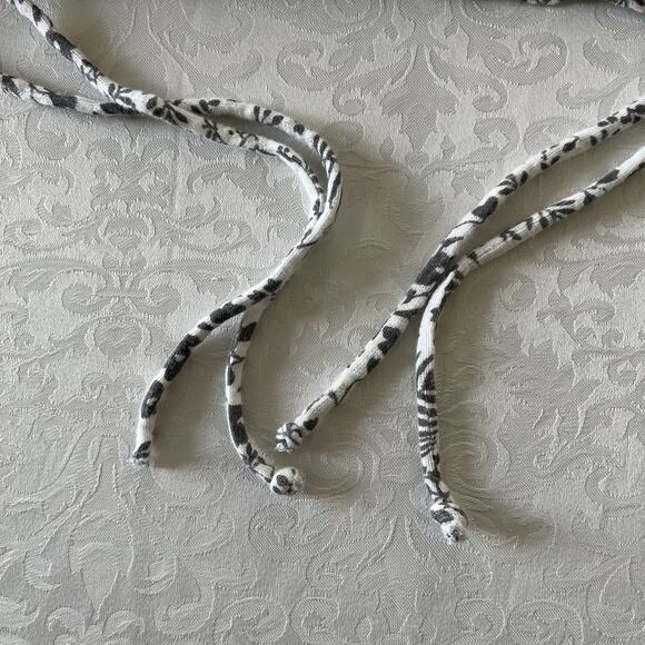 Lucky Brand Women Top Small Blouse Floral Square Neck Puff Sleeve Tie Sides - Picture 3 of 9